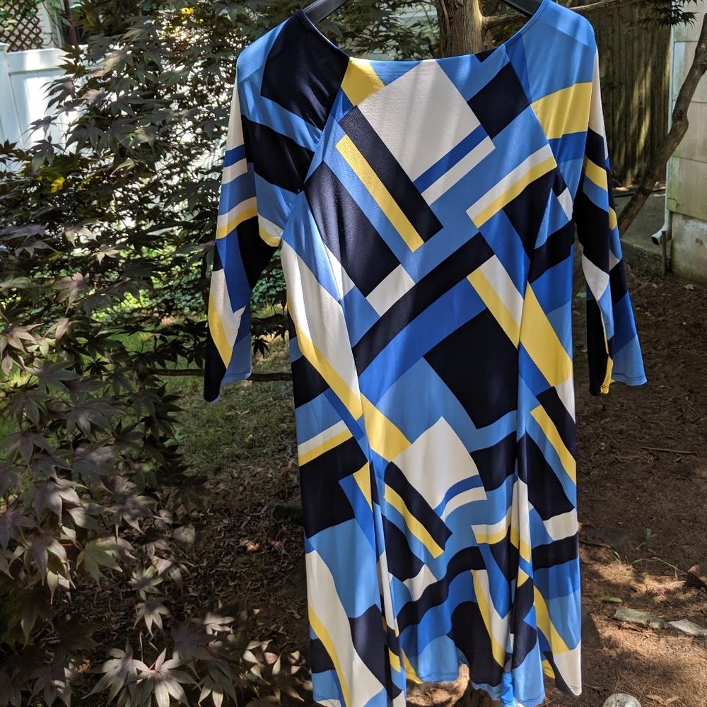 Ralph Lauren 3/4 sleeve knee length flared dress